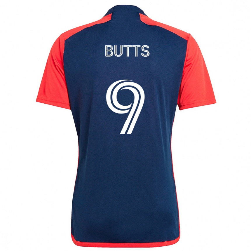 Enfant Football Maillot Liam Butts #9 Bleu Rouge Tenues Domicile 2024/25