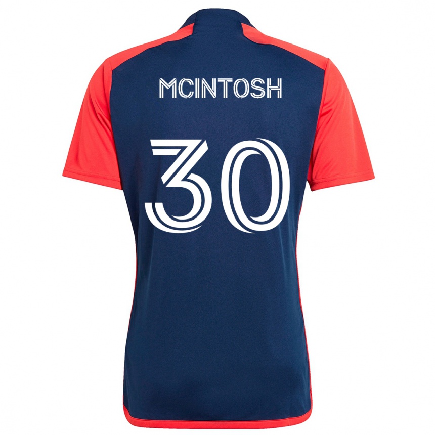 Enfant Football Maillot Damario Mcintosh #30 Bleu Rouge Tenues Domicile 2024/25