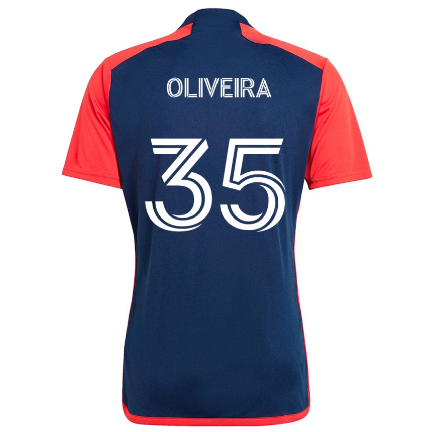 Enfant Football Maillot Cristiano Oliveira #35 Bleu Rouge Tenues Domicile 2024/25