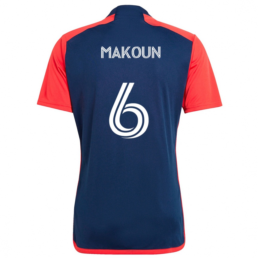 Enfant Football Maillot Christian Makoun #6 Bleu Rouge Tenues Domicile 2024/25