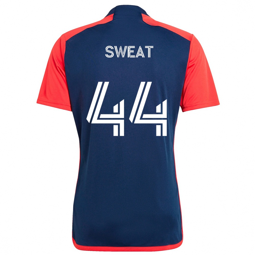 Enfant Football Maillot Ben Sweat #44 Bleu Rouge Tenues Domicile 2024/25