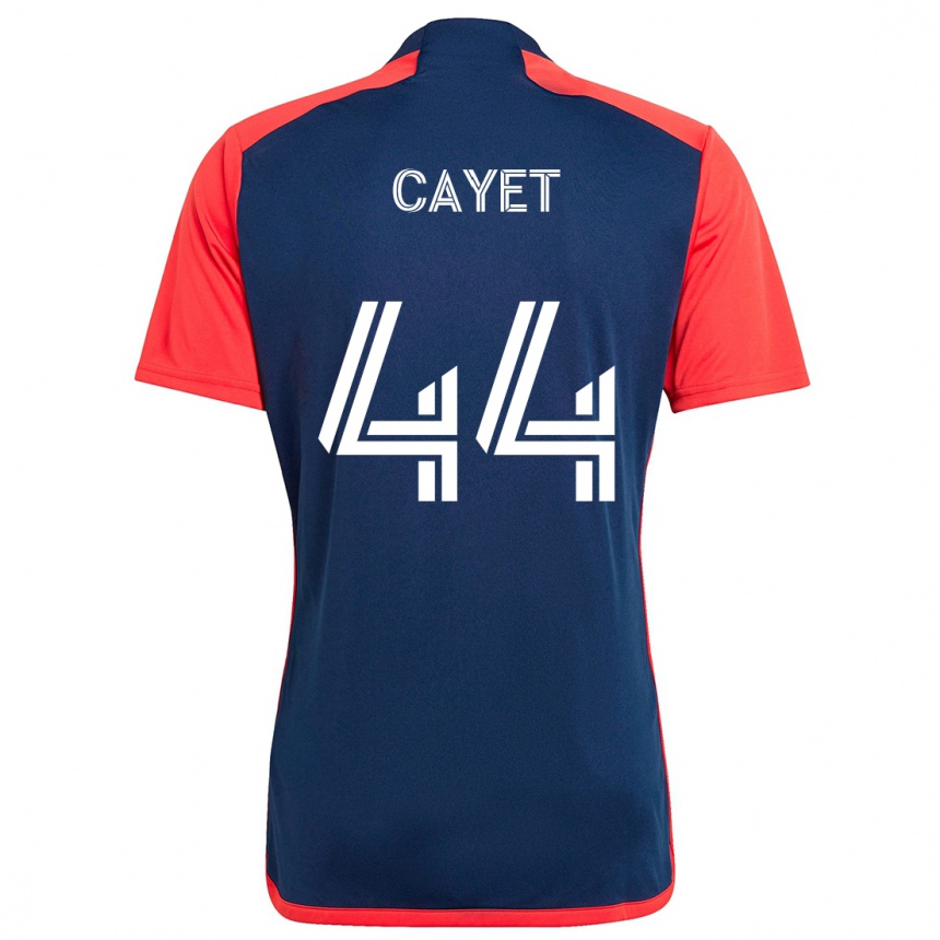 Enfant Football Maillot Pierre Cayet #44 Bleu Rouge Tenues Domicile 2024/25