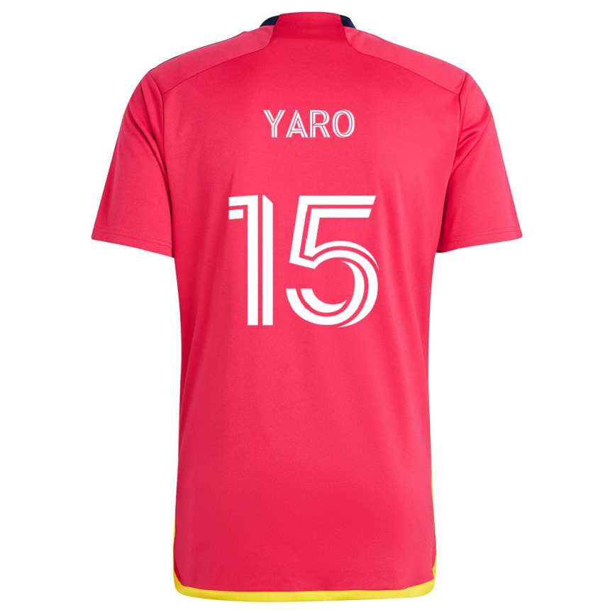 Enfant Football Maillot Joshua Yaro #15 Rouge Bleu Tenues Domicile 2024/25