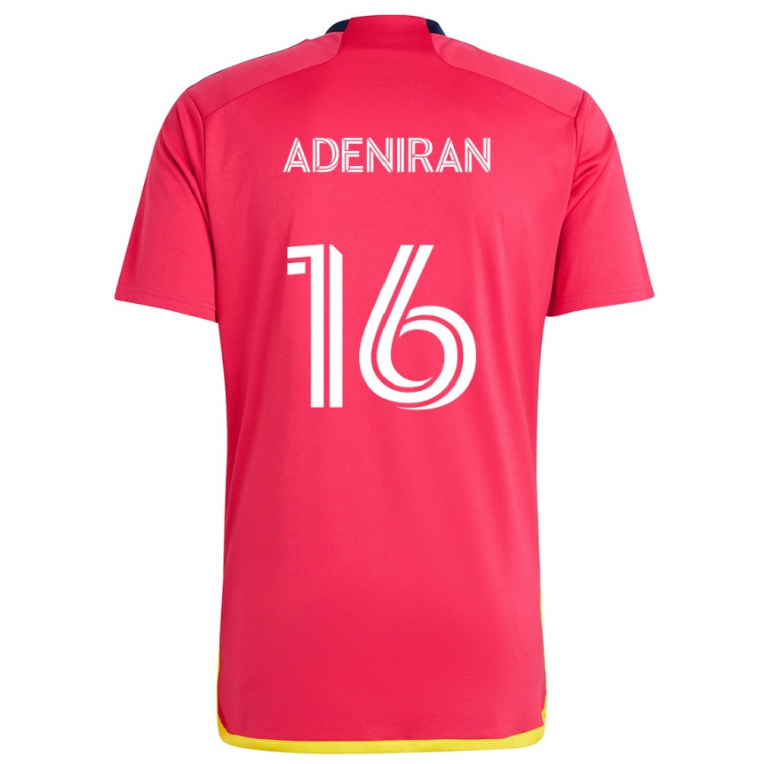 Enfant Football Maillot Samuel Adeniran #16 Rouge Bleu Tenues Domicile 2024/25