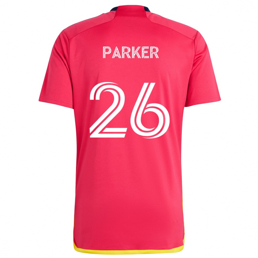 Enfant Football Maillot Tim Parker #26 Rouge Bleu Tenues Domicile 2024/25