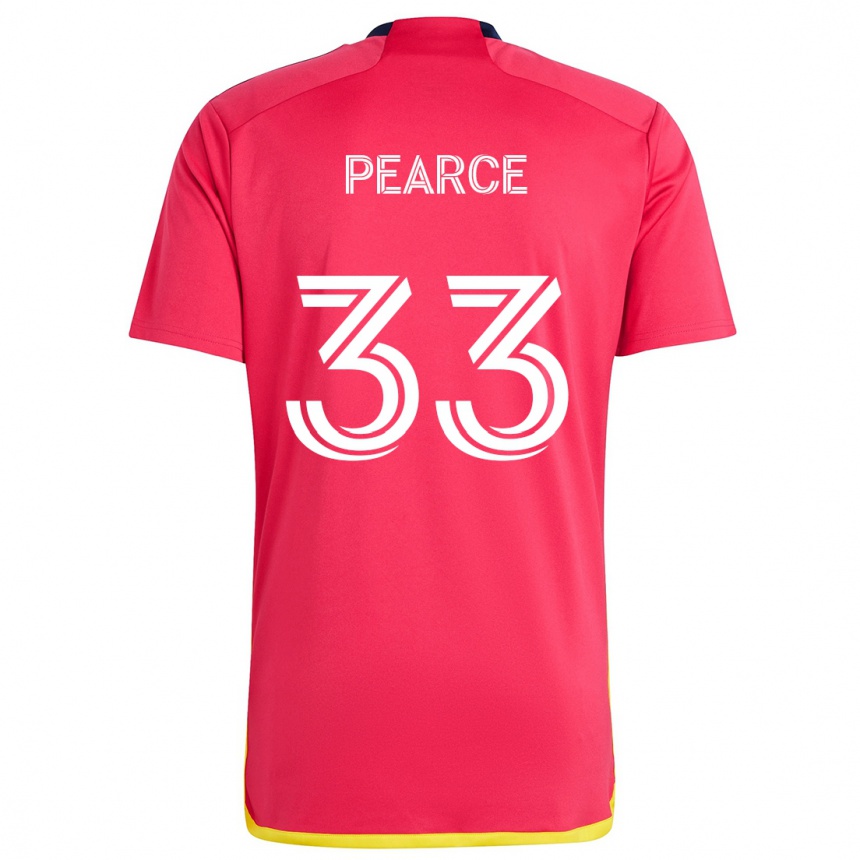 Enfant Football Maillot Tyson Pearce #33 Rouge Bleu Tenues Domicile 2024/25