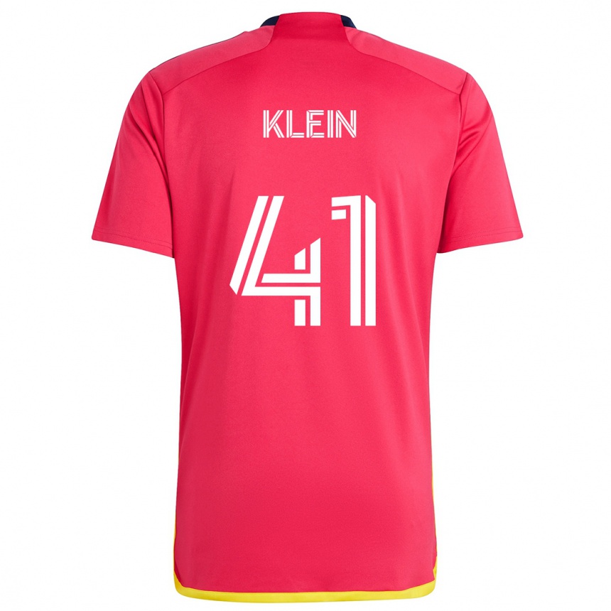 Enfant Football Maillot Johnny Klein #41 Rouge Bleu Tenues Domicile 2024/25