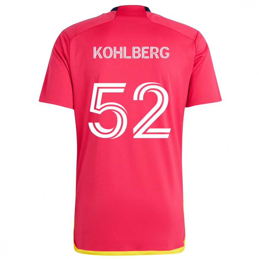 Enfant Football Maillot Andrew Kohlberg #52 Rouge Bleu Tenues Domicile 2024/25