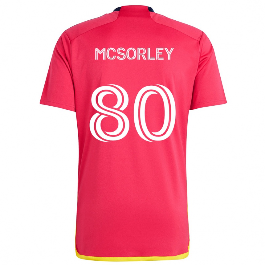 Enfant Football Maillot Brendan Mcsorley #80 Rouge Bleu Tenues Domicile 2024/25