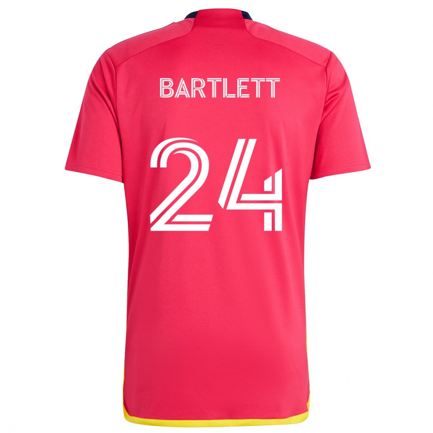 Enfant Football Maillot Lucas Bartlett #24 Rouge Bleu Tenues Domicile 2024/25