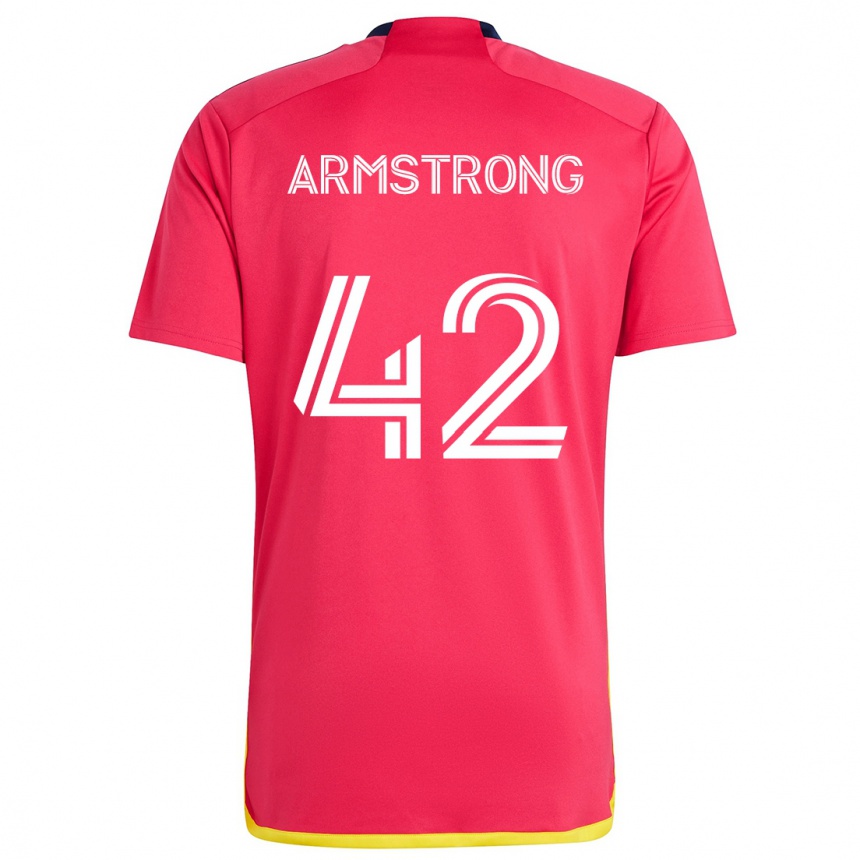 Enfant Football Maillot Ezra Armstrong #42 Rouge Bleu Tenues Domicile 2024/25