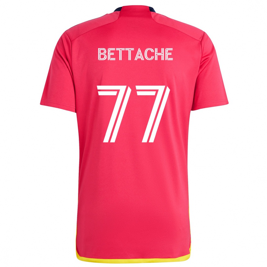 Enfant Football Maillot Faysal Bettache #77 Rouge Bleu Tenues Domicile 2024/25