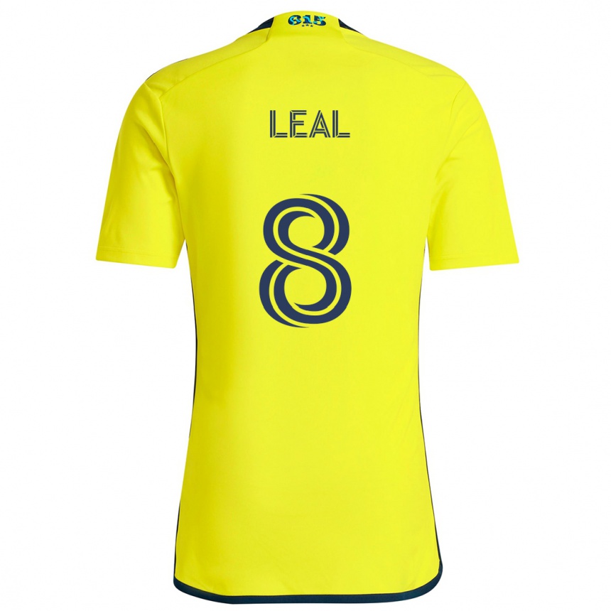 Enfant Football Maillot Randall Leal #8 Jaune Bleu Tenues Domicile 2024/25