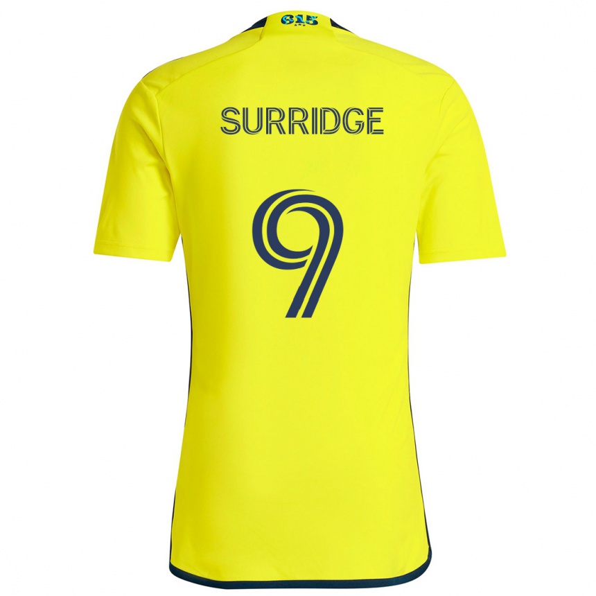 Enfant Football Maillot Sam Surridge #9 Jaune Bleu Tenues Domicile 2024/25