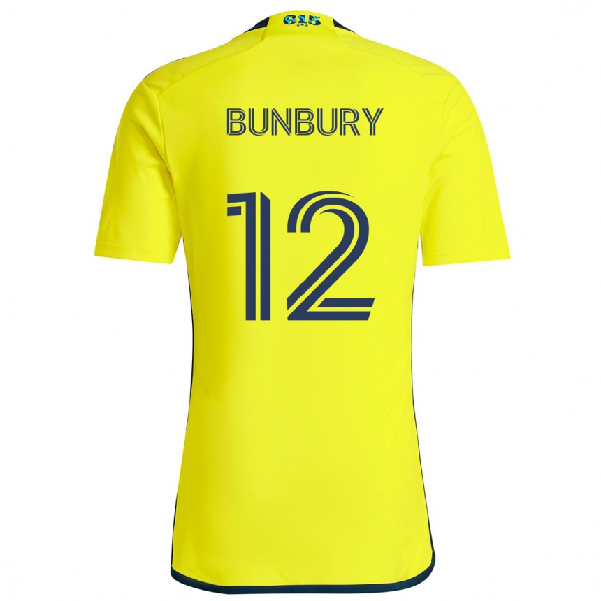 Enfant Football Maillot Teal Bunbury #12 Jaune Bleu Tenues Domicile 2024/25