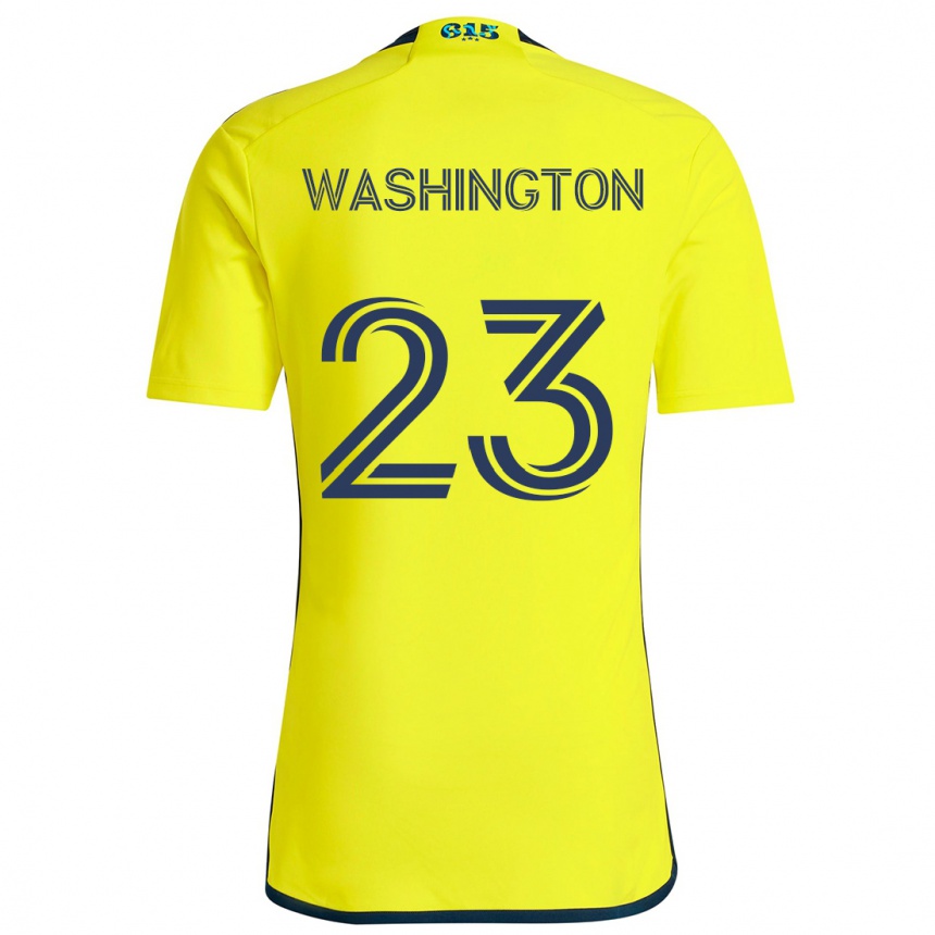 Enfant Football Maillot Taylor Washington #23 Jaune Bleu Tenues Domicile 2024/25