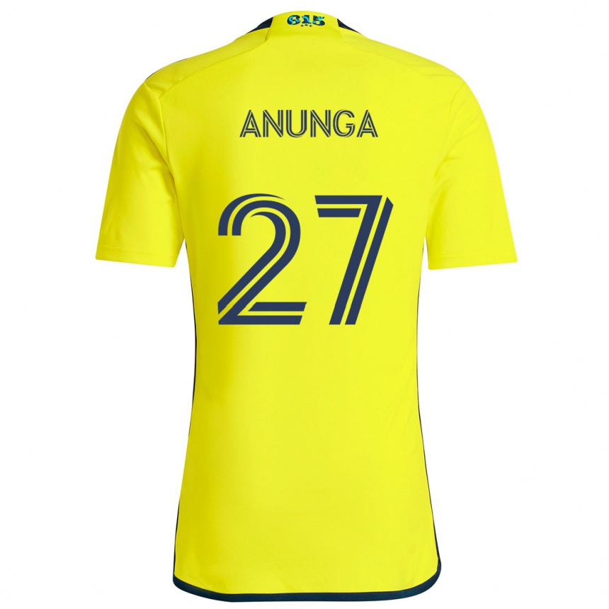 Enfant Football Maillot Tah Anunga #27 Jaune Bleu Tenues Domicile 2024/25