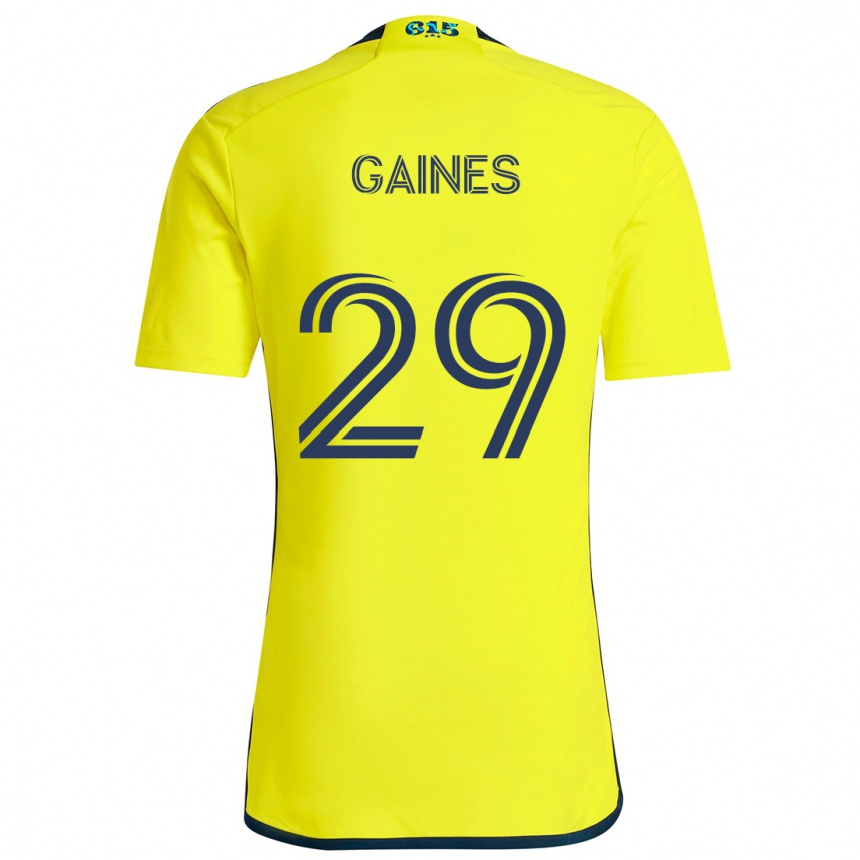 Enfant Football Maillot Julian Gaines #29 Jaune Bleu Tenues Domicile 2024/25