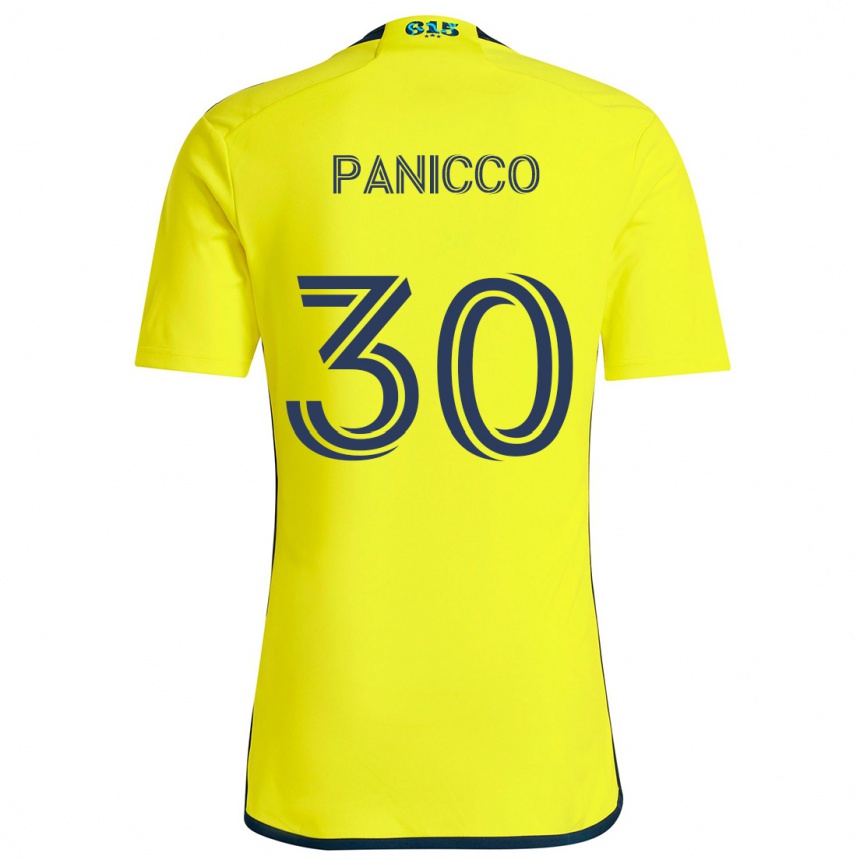 Enfant Football Maillot Elliot Panicco #30 Jaune Bleu Tenues Domicile 2024/25