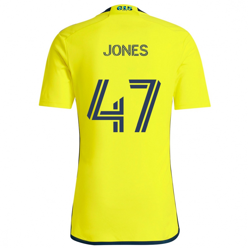 Enfant Football Maillot Isaiah Jones #47 Jaune Bleu Tenues Domicile 2024/25