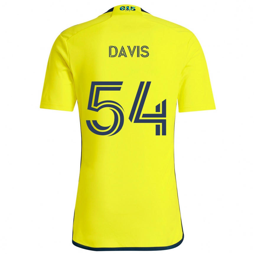 Enfant Football Maillot Sean Davis #54 Jaune Bleu Tenues Domicile 2024/25