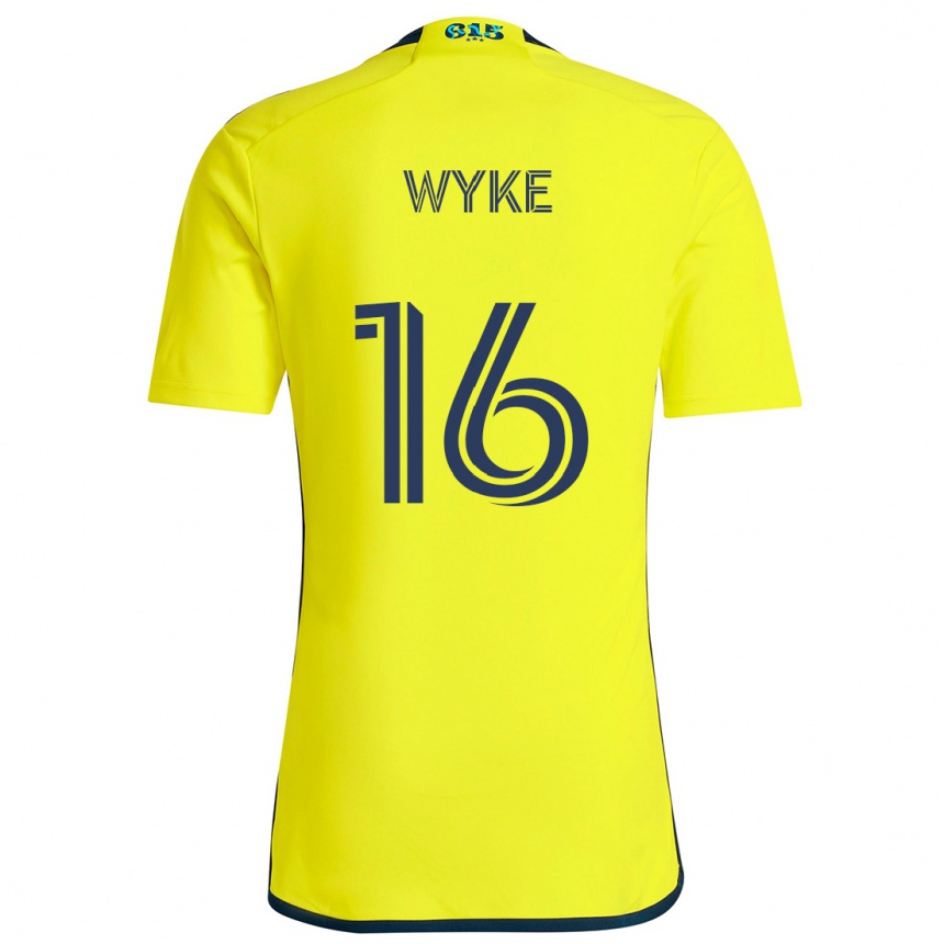 Enfant Football Maillot Laurence Wyke #16 Jaune Bleu Tenues Domicile 2024/25