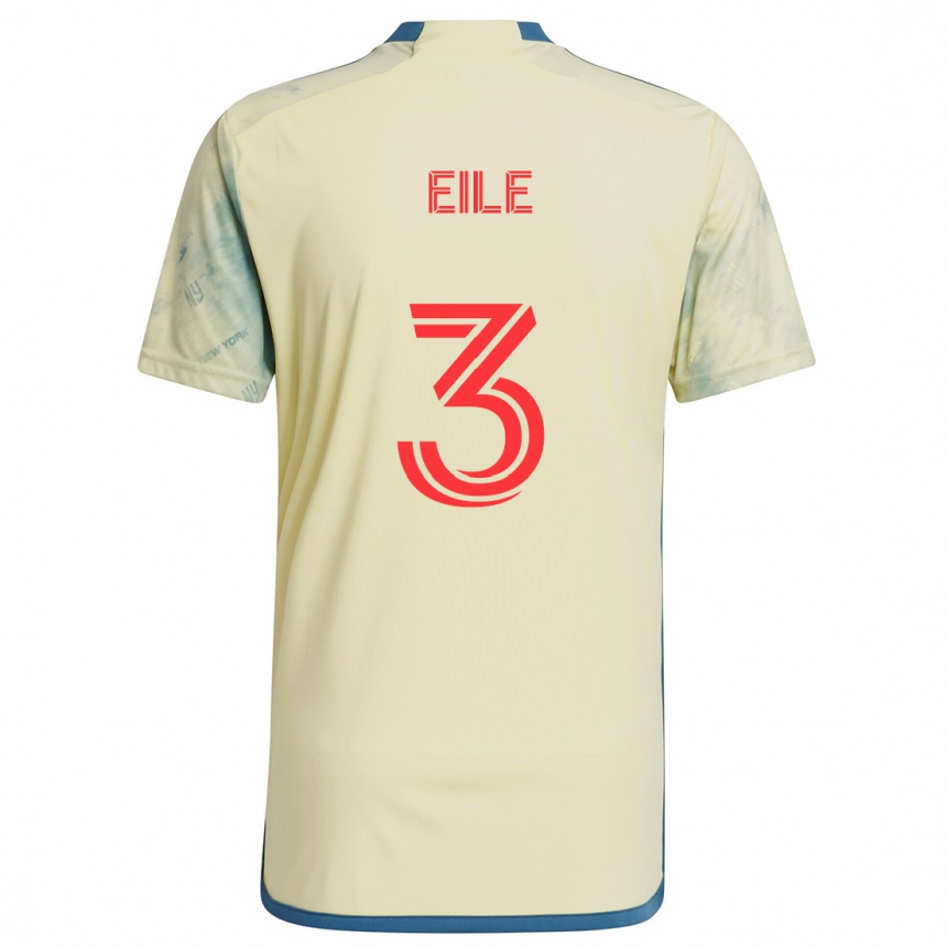 Enfant Football Maillot Noah Eile #3 Jaune Rouge Bleu Tenues Domicile 2024/25