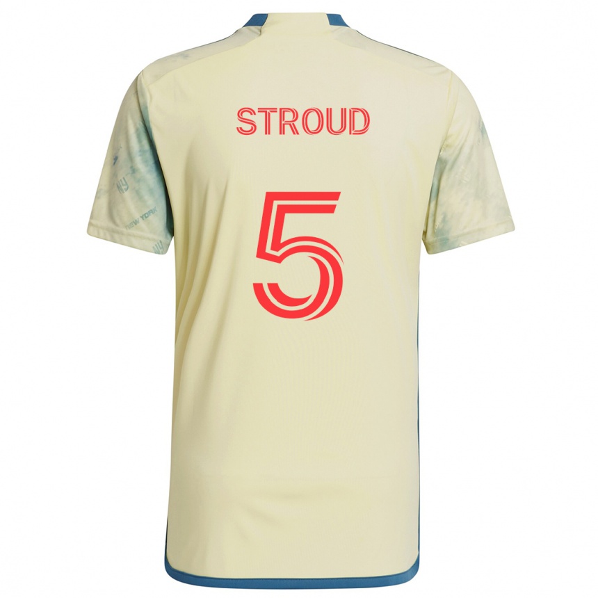 Enfant Football Maillot Peter Stroud #5 Jaune Rouge Bleu Tenues Domicile 2024/25