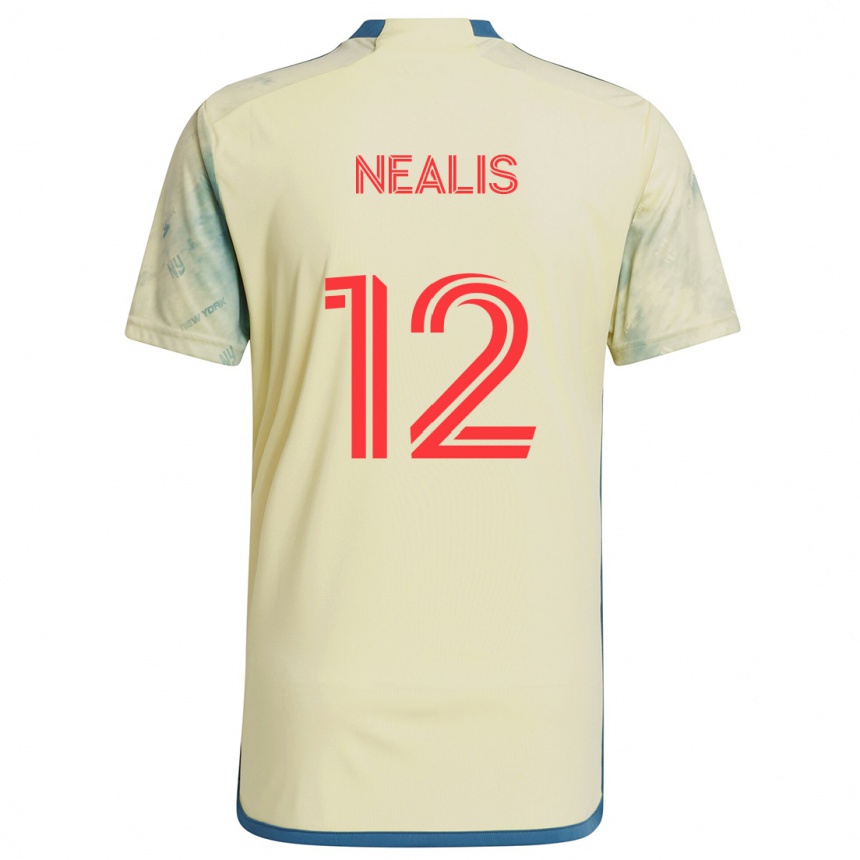 Enfant Football Maillot Dylan Nealis #12 Jaune Rouge Bleu Tenues Domicile 2024/25