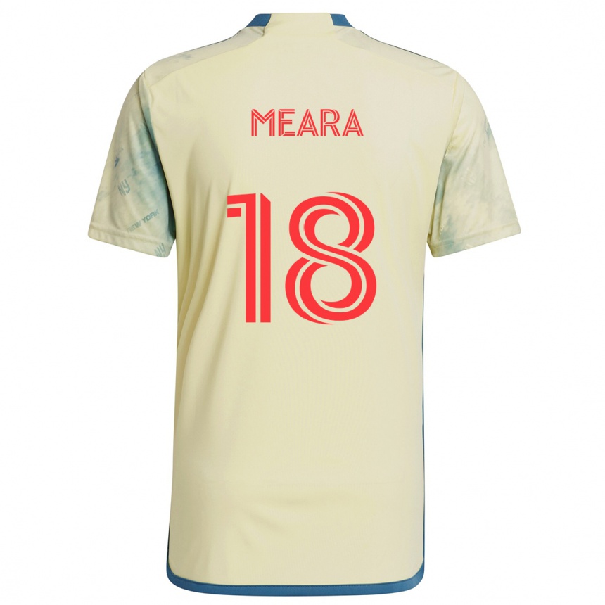 Enfant Football Maillot Ryan Meara #18 Jaune Rouge Bleu Tenues Domicile 2024/25