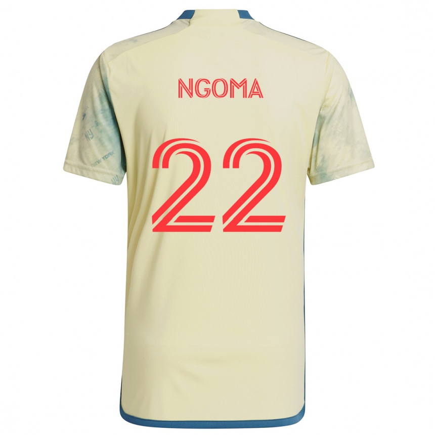 Enfant Football Maillot Serge Ngoma #22 Jaune Rouge Bleu Tenues Domicile 2024/25