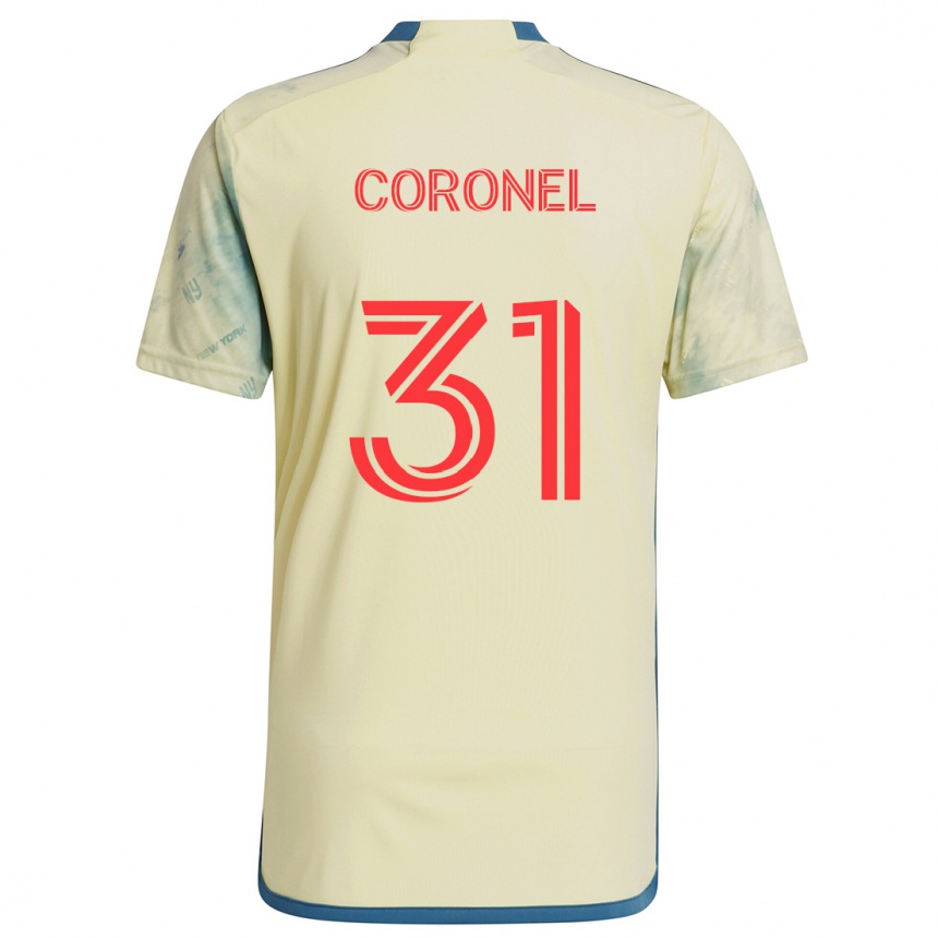 Enfant Football Maillot Carlos Coronel #31 Jaune Rouge Bleu Tenues Domicile 2024/25