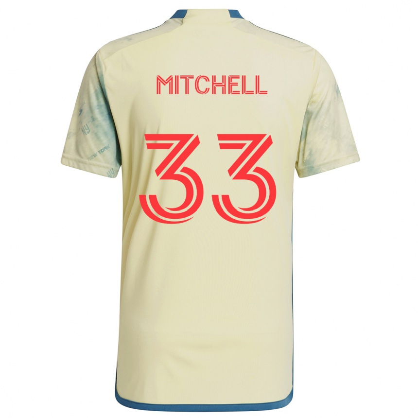 Enfant Football Maillot Roald Mitchell #33 Jaune Rouge Bleu Tenues Domicile 2024/25