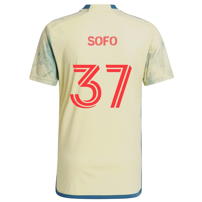 Enfant Football Maillot Mohammed Sofo #37 Jaune Rouge Bleu Tenues Domicile 2024/25