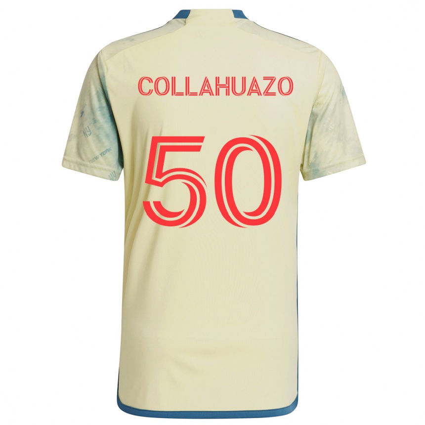 Enfant Football Maillot Jair Collahuazo #50 Jaune Rouge Bleu Tenues Domicile 2024/25