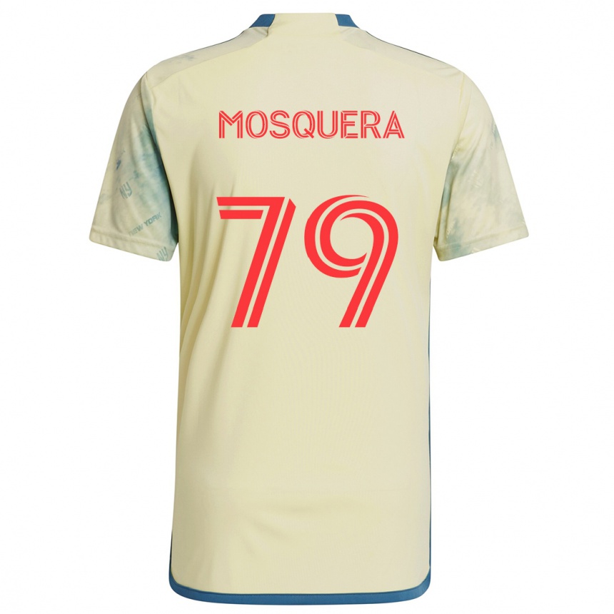 Enfant Football Maillot Rafael Mosquera #79 Jaune Rouge Bleu Tenues Domicile 2024/25