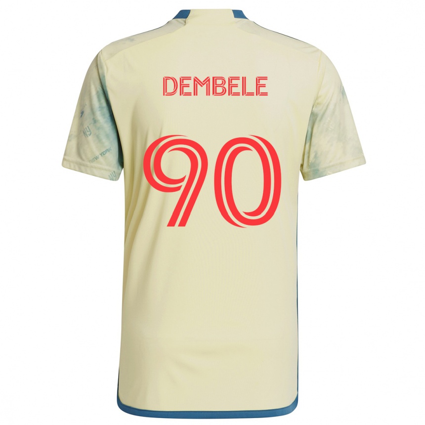 Enfant Football Maillot Malick Dembele #90 Jaune Rouge Bleu Tenues Domicile 2024/25