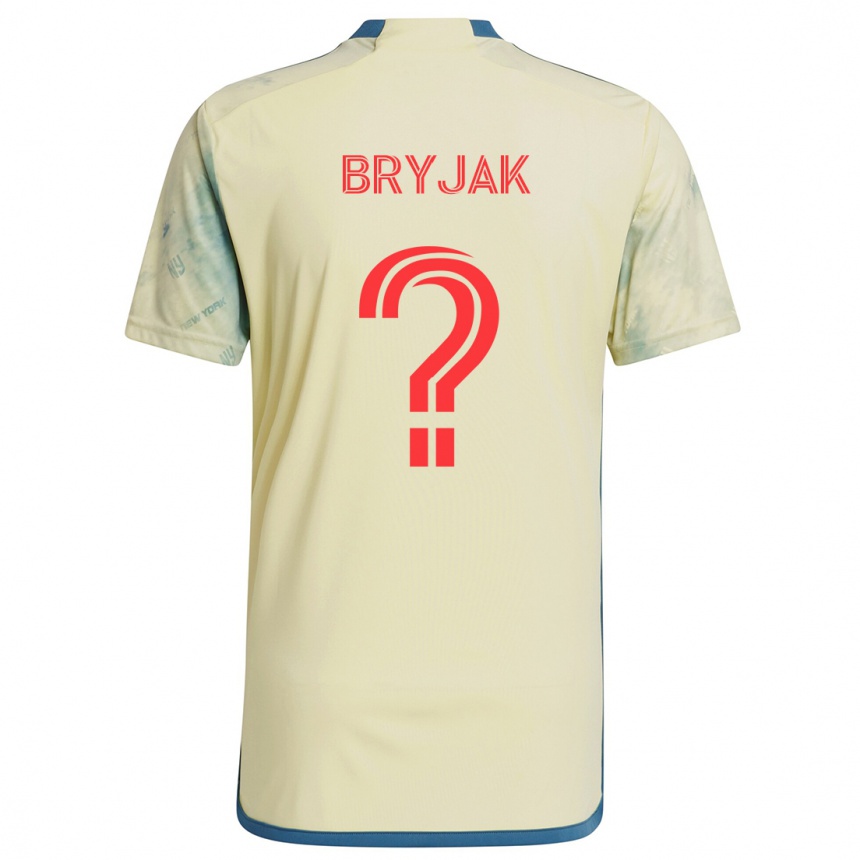 Enfant Football Maillot Jeffrey Bryjak #0 Jaune Rouge Bleu Tenues Domicile 2024/25