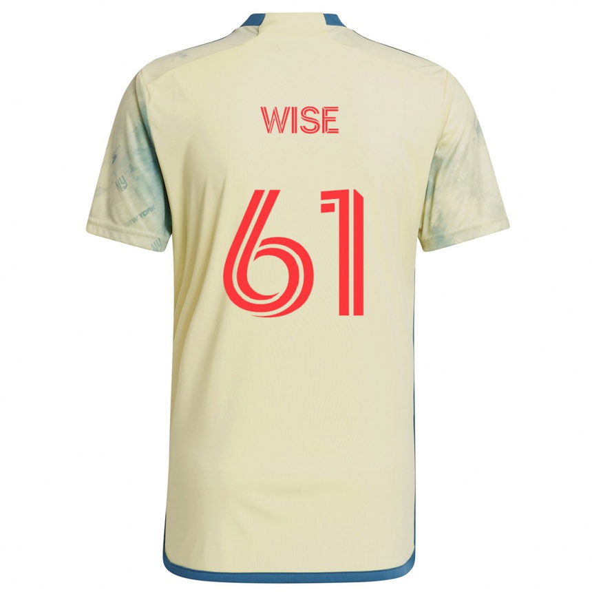 Enfant Football Maillot Henry Wise #61 Jaune Rouge Bleu Tenues Domicile 2024/25