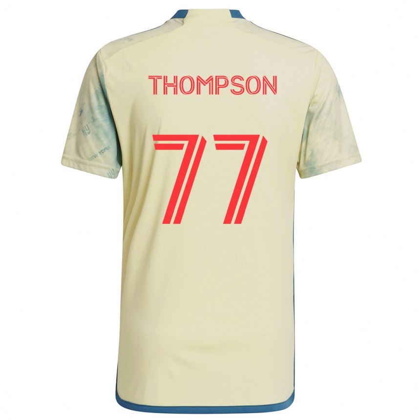 Enfant Football Maillot Amos Shapiro-Thompson #77 Jaune Rouge Bleu Tenues Domicile 2024/25