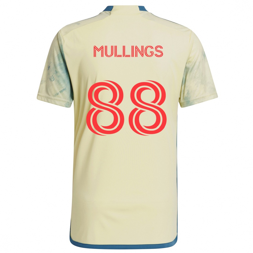 Enfant Football Maillot O'vonte Mullings #88 Jaune Rouge Bleu Tenues Domicile 2024/25