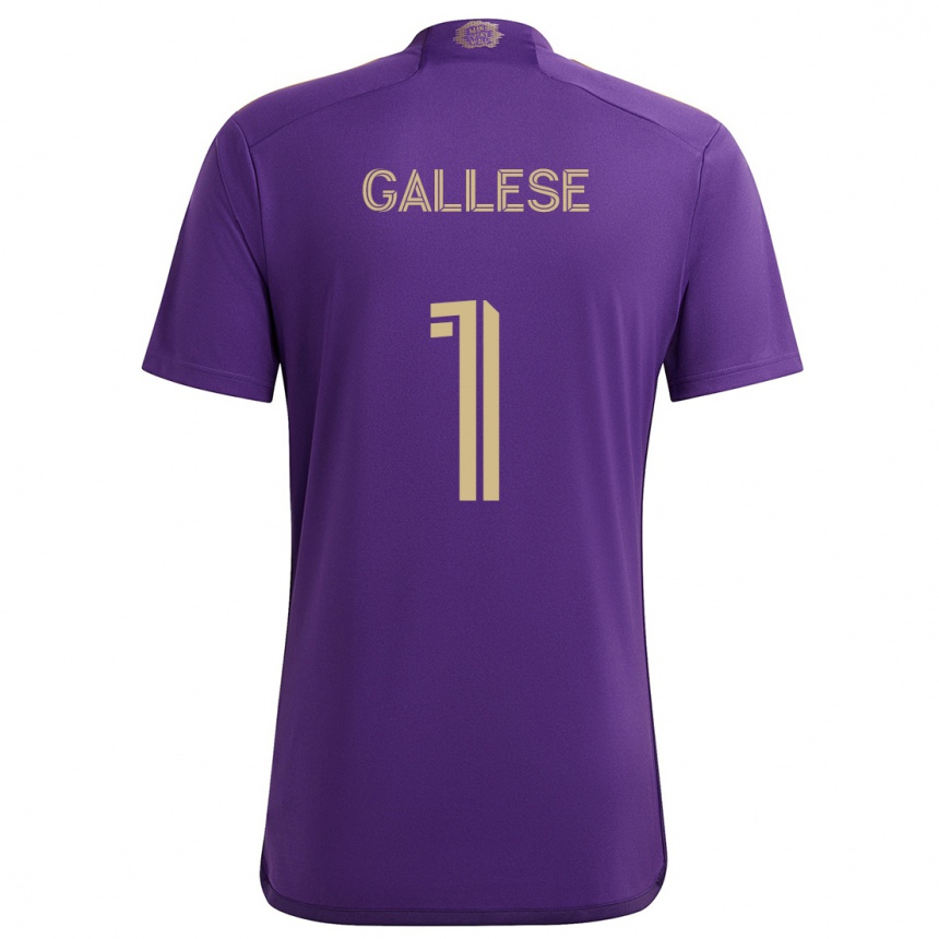 Enfant Football Maillot Pedro Gallese #1 Violet Jaune Tenues Domicile 2024/25