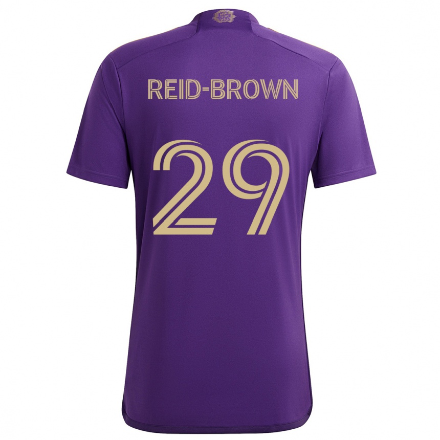 Enfant Football Maillot Tahir Reid-Brown #29 Violet Jaune Tenues Domicile 2024/25