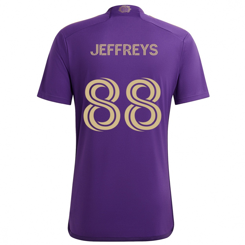 Enfant Football Maillot Tj Jeffreys #88 Violet Jaune Tenues Domicile 2024/25