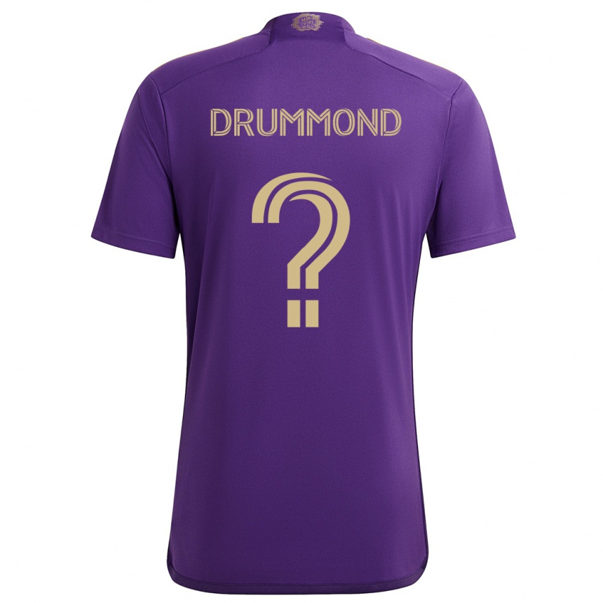 Enfant Football Maillot Owen Drummond #0 Violet Jaune Tenues Domicile 2024/25