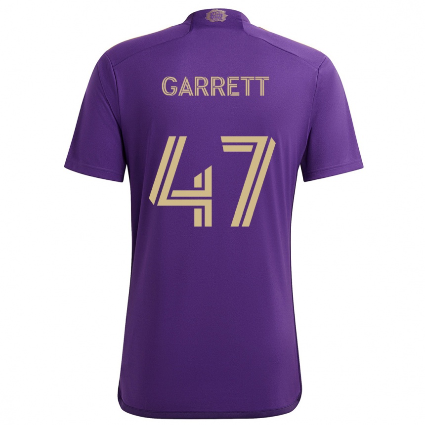 Enfant Football Maillot Ian Garrett #47 Violet Jaune Tenues Domicile 2024/25