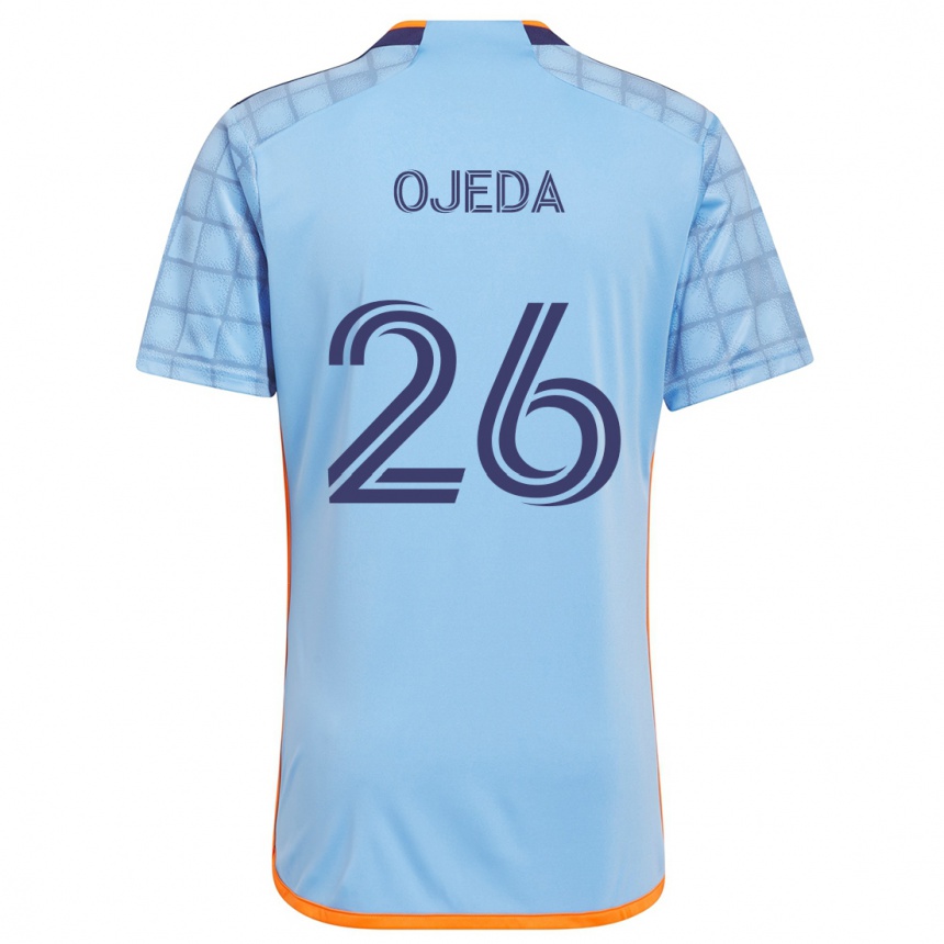 Enfant Football Maillot Agustín Ojeda #26 Bleu Orange Tenues Domicile 2024/25