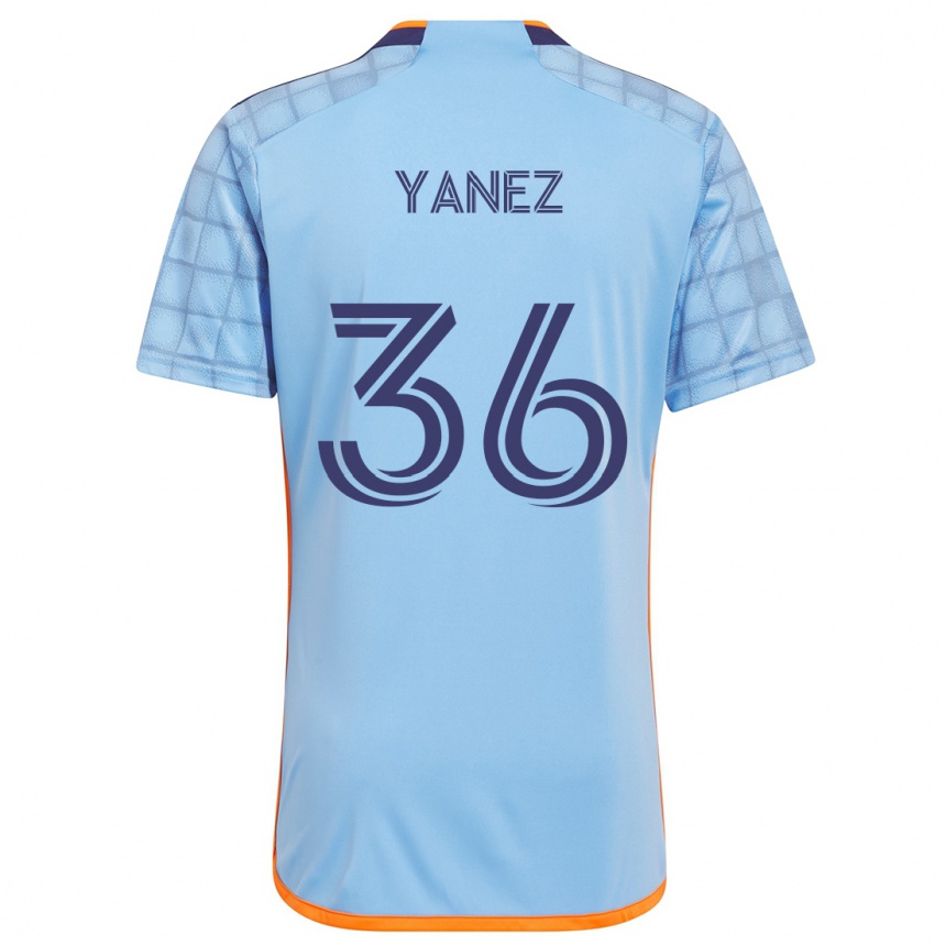 Enfant Football Maillot Zidane Yañez #36 Bleu Orange Tenues Domicile 2024/25