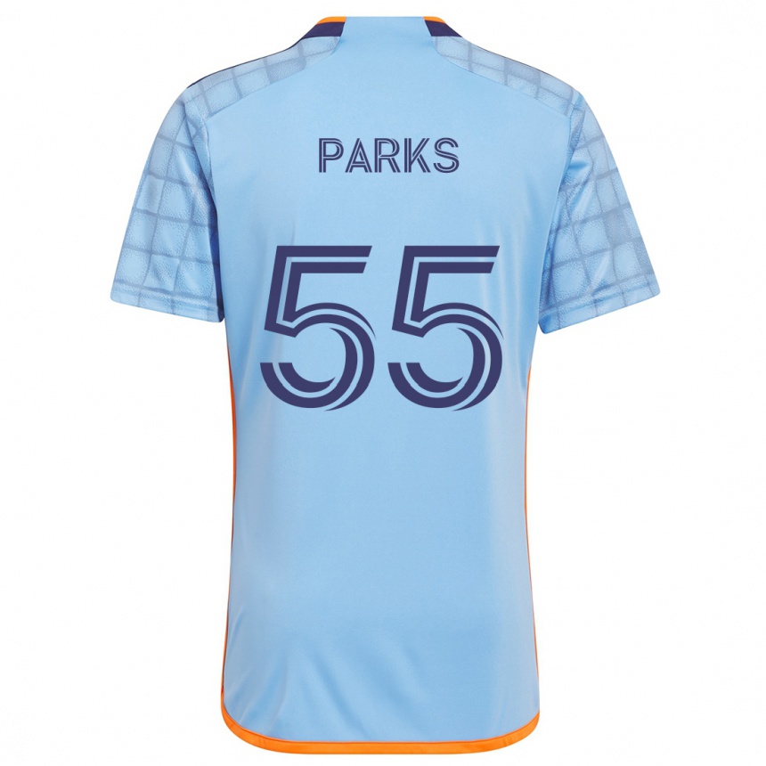 Enfant Football Maillot Keaton Parks #55 Bleu Orange Tenues Domicile 2024/25