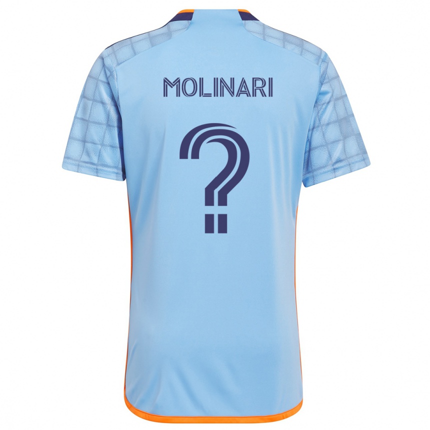 Enfant Football Maillot Peter Molinari #0 Bleu Orange Tenues Domicile 2024/25